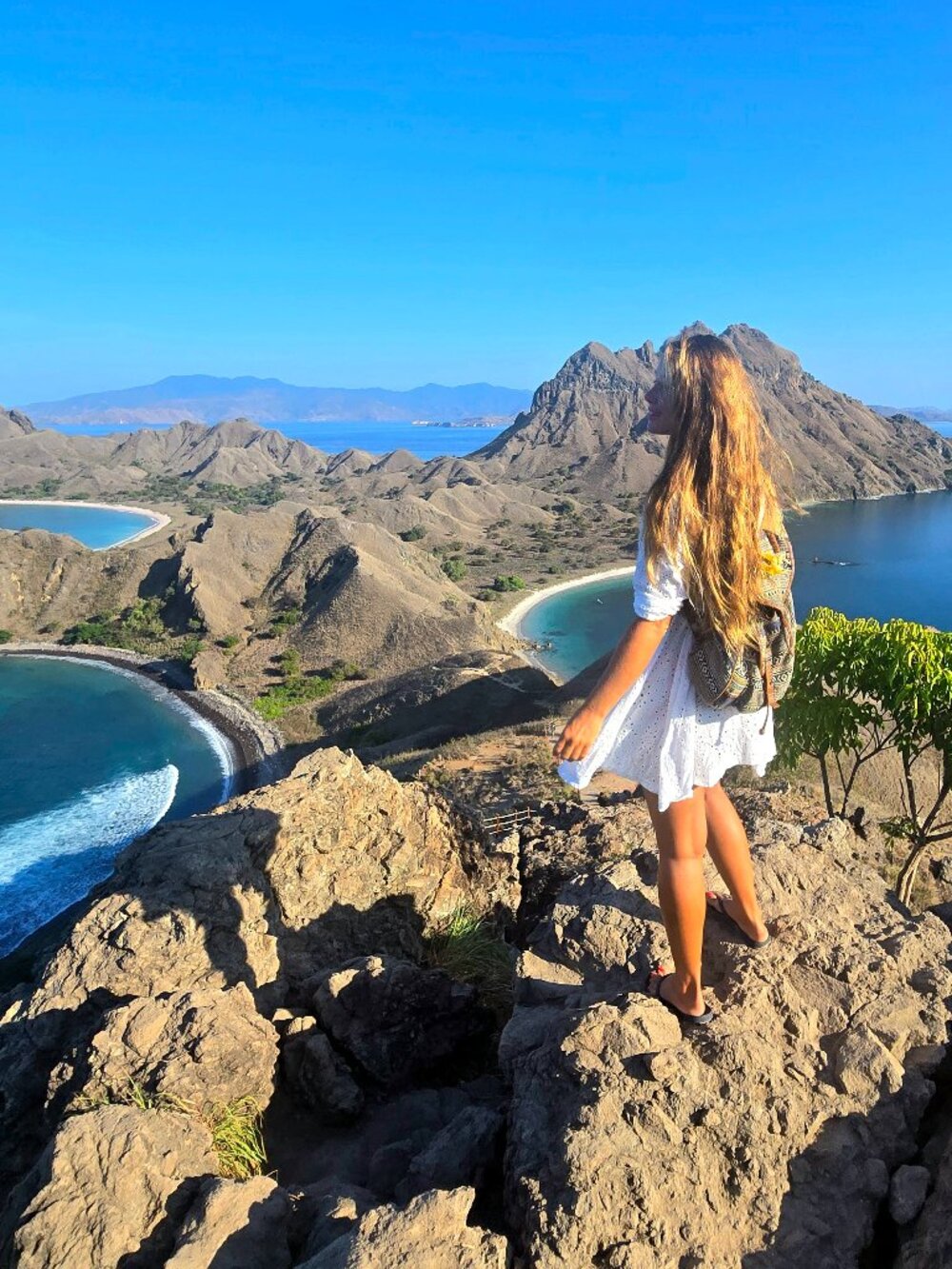 White cotton high low summer sun dress island girl vibes